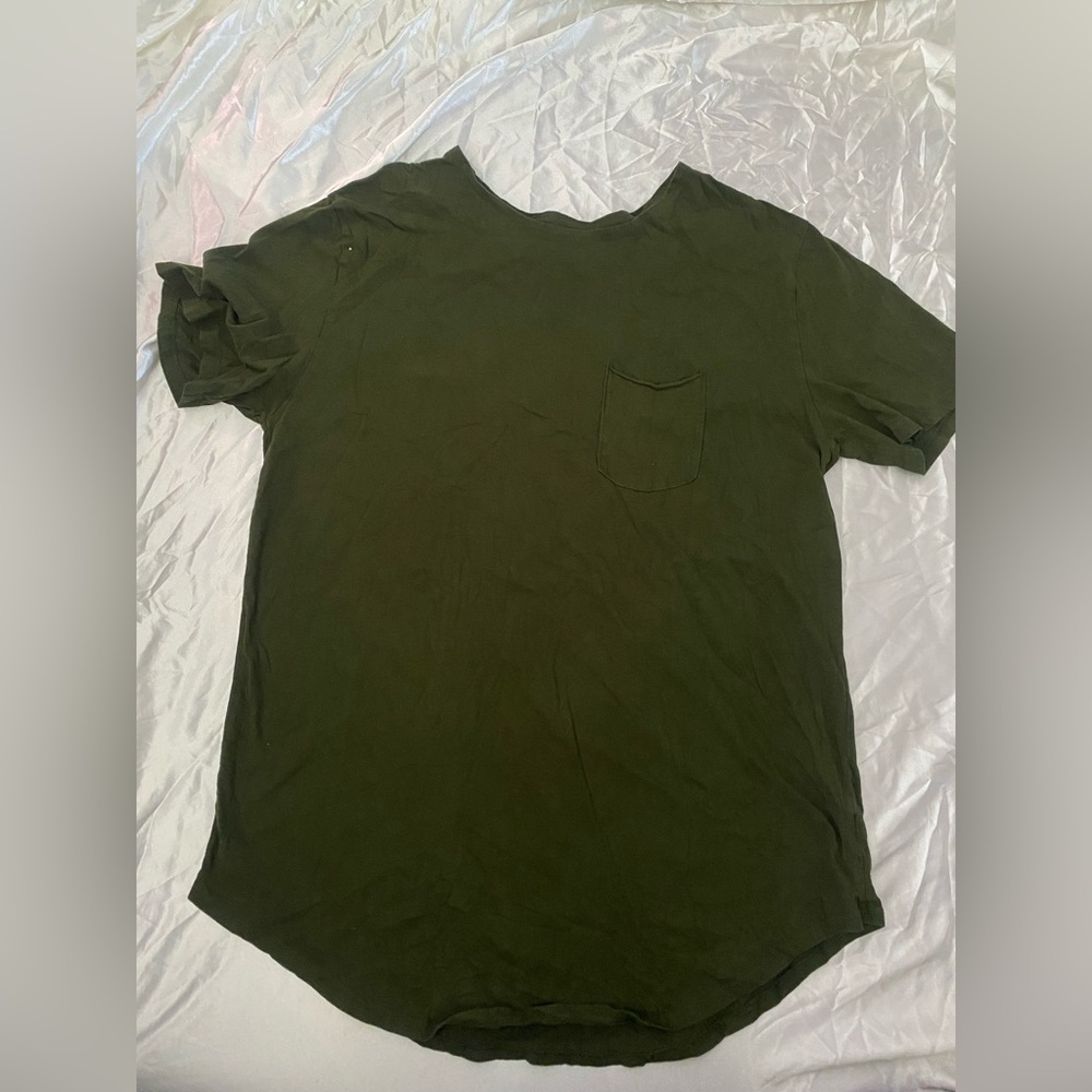 🔥 green flowy t shirt